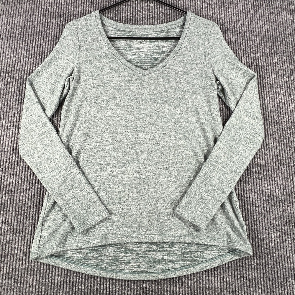 American Eagle Womens Shirt Small Soft & Sexy Plush Green Long Sleeve Sweater